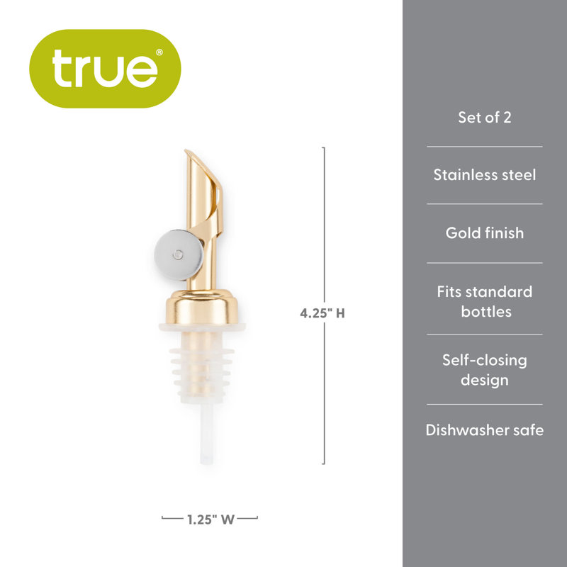 Glide Weighted Pour Spout, Gold