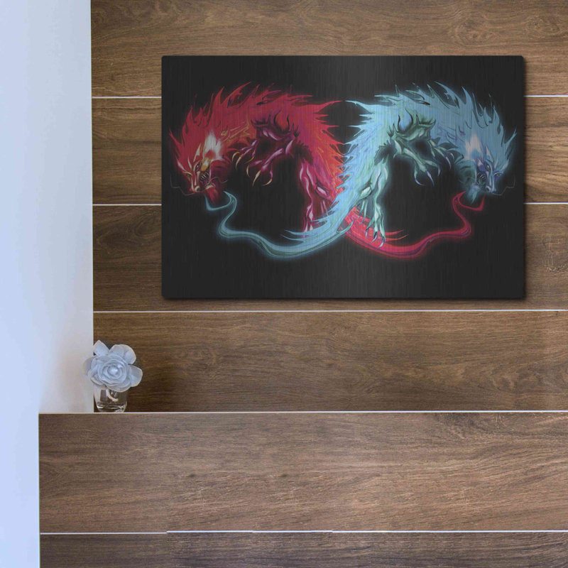 «Double Dragon» par Michael Stewart, H 12 po x l 16 po