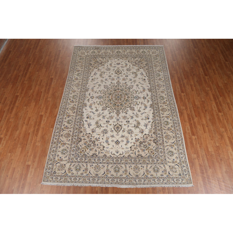Tapis unique en laine noué à la main de style années 1970 7 pi 10 po x 11 pi 3 po Liahona