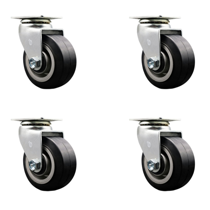 Caoutchouc sur roulettes en aluminium