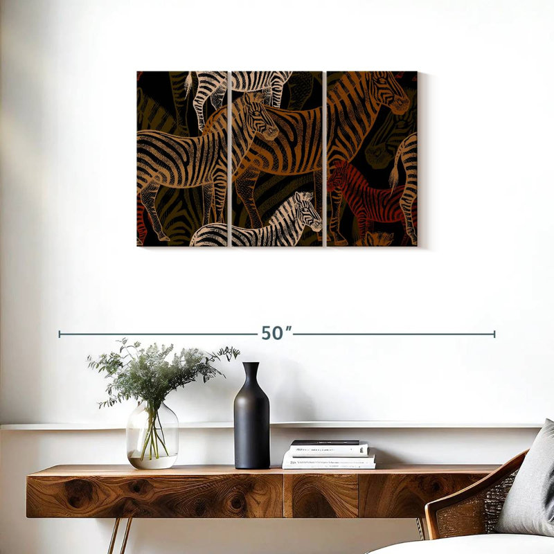 Brampt African Zebras Pattern, 20" H x 33" W