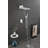 Shower System,Waterfall Rainfall Shower Head With Handheld, Shower Faucet Set For Bathroom Wall Mounted