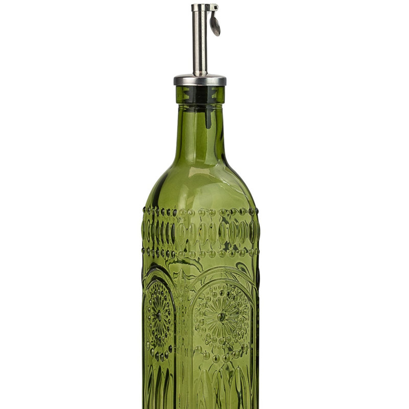 Huilier en verre texturé 10 Strawberry Street Devonshire, Vert foncé