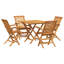 Brodsky 4 - Person Teak Patio Dining Set with Square Table
