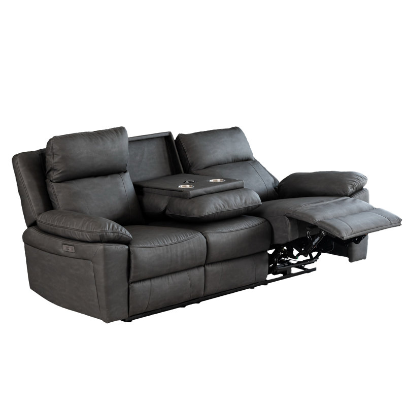 Ceazia 3 Piece Reclining Sofa Set, Dark Grey
