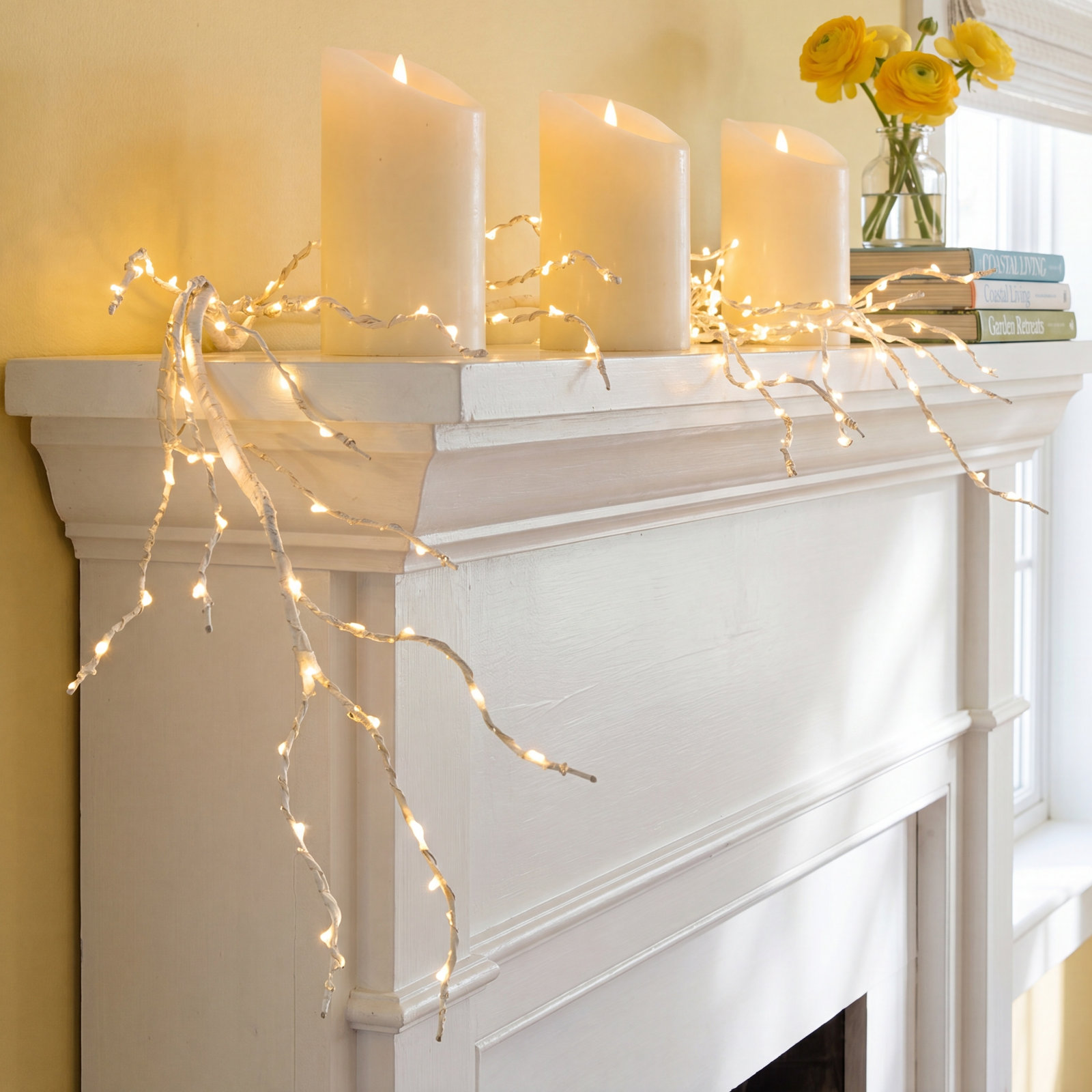 60" Pre-Lit Birch No Holiday Garland