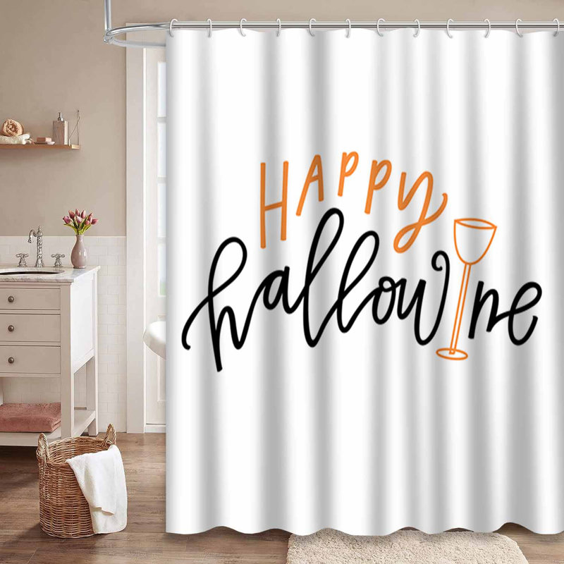 Rideau de douche Happy Halloween, L 72 po x l 84 po
