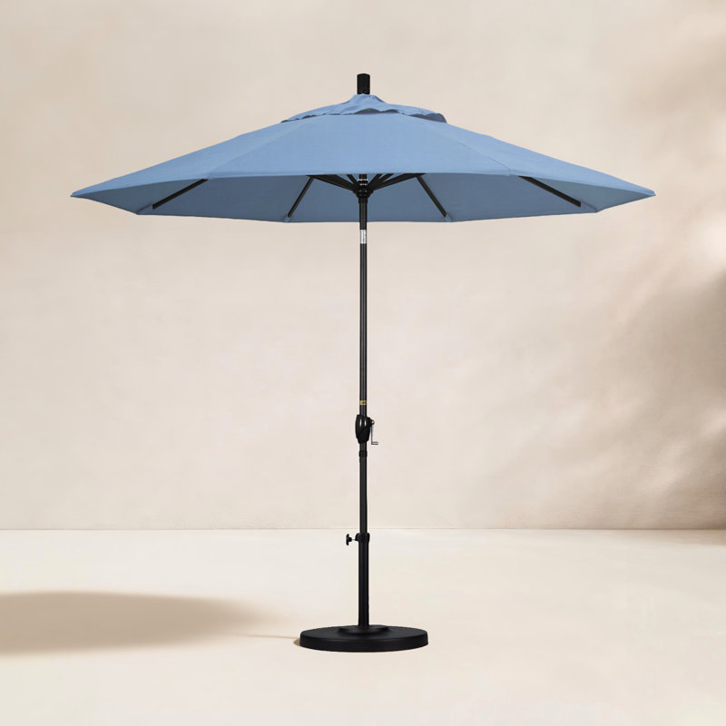 Parasol de marché 9 pi Iuka, Toile toile Sunbrella® bleu ciel, 225