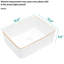 Lavabo de salle de bain rectangulaire en céramique 16 po x 12 po blanc - moderne, teinté, encastré au-dessus du comptoir-744849458