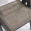 Chaise de salle à manger Hips avec siège tissé et gris anthracite, adaptabilité multi-scène, convient aux décorations de style industriel