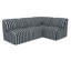 Ensemble de canapé modulaire rembourré 4 pièces avec coussins Sunbrella Praia-107485346