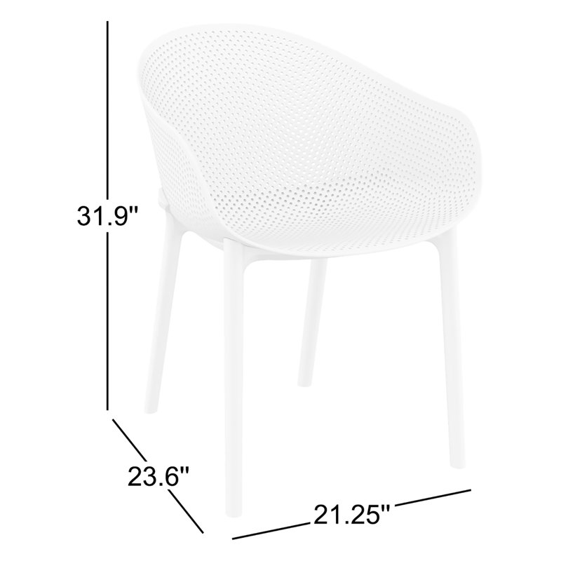 Fauteuil de salle à manger Farrah, Rouge