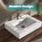 Integrated solid surface basin WITHOUT drain & faucet, glossy white color