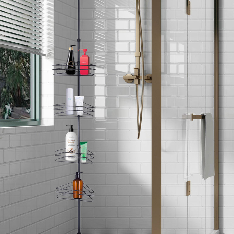 Tolley Metal Bathroom Shelves, Black