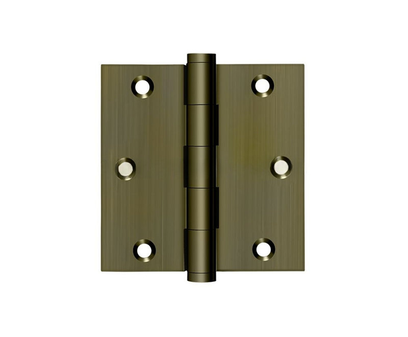 Butt Bearing Hinge, Antique Brass