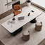Bureau de 70,87 po en granit blanc moderne et luxueux-299240246