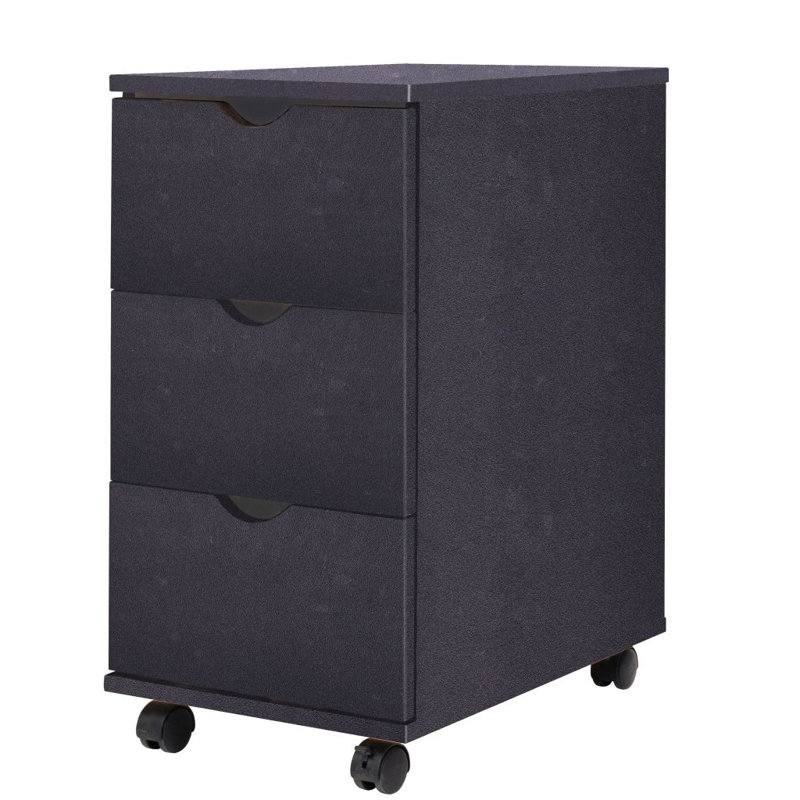 vidaXL Drawer Unit Engineered Wood Small Drawer Unit Rectangular, Black