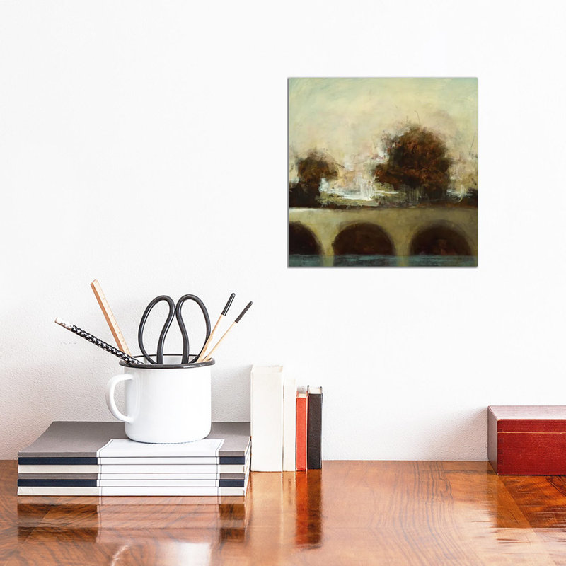 Foggy Bridge I by Randy Hibberd - Wrapped Canvas Painting, 30.48 cm H x 30.48 cm W