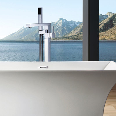 Freestanding Bathtub Faucet With Hand Shower - Metal Material, 11 Lb Weight For Durability Finish, Solid Construction, Full Body Spray Experience