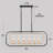 6 - Light Modern Square/rectangular Chandelier Glass Chandelier Linear Chandelier Dining Room Light for Dinning Room