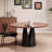 51.18" Brown Round Solid Wood Dining Table-408712131