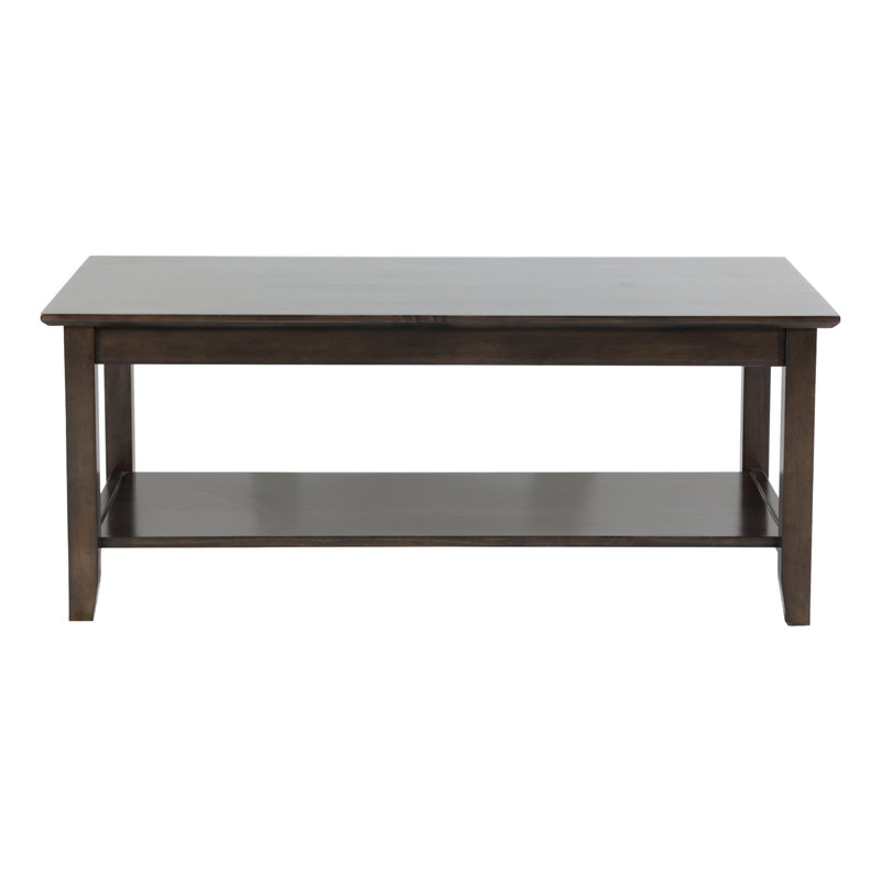 Table basse en bois massif, Bois brun foncé