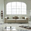 Canapé modulaire en velours côtelé blanc 94,49 po-129441526