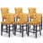 Modern Velvet Upholstered Bar Stools Set-1371320127-1371320122