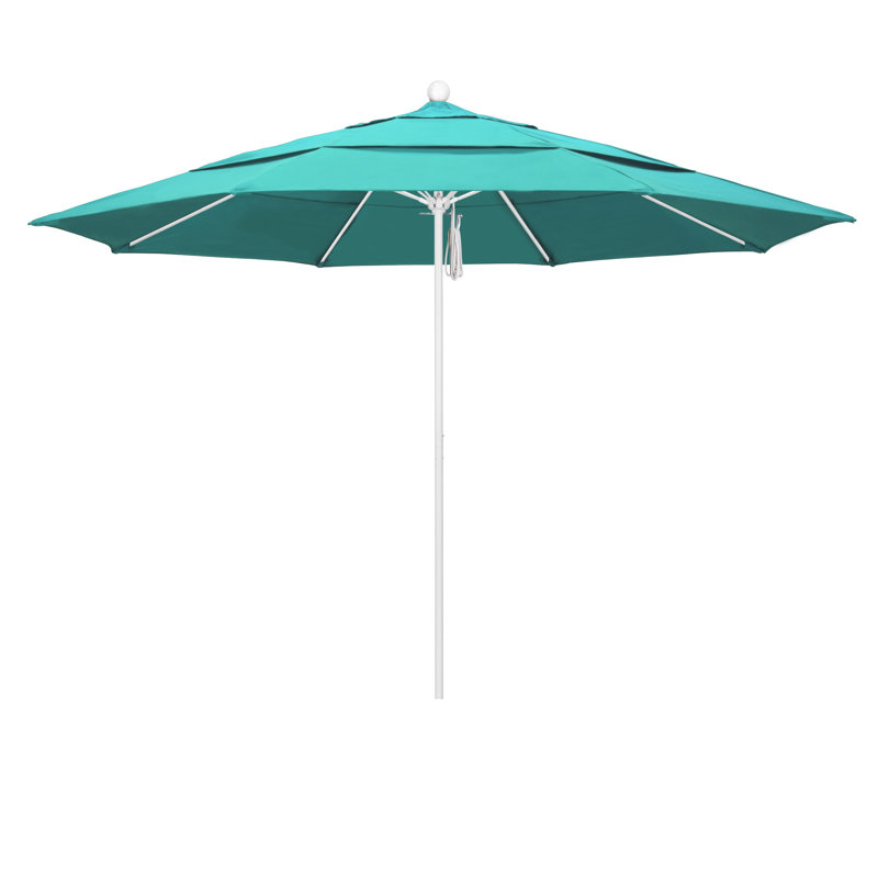 Parasol de marché 11 pi Silva, Toile Aruba Sunbrella®, Pierre noire