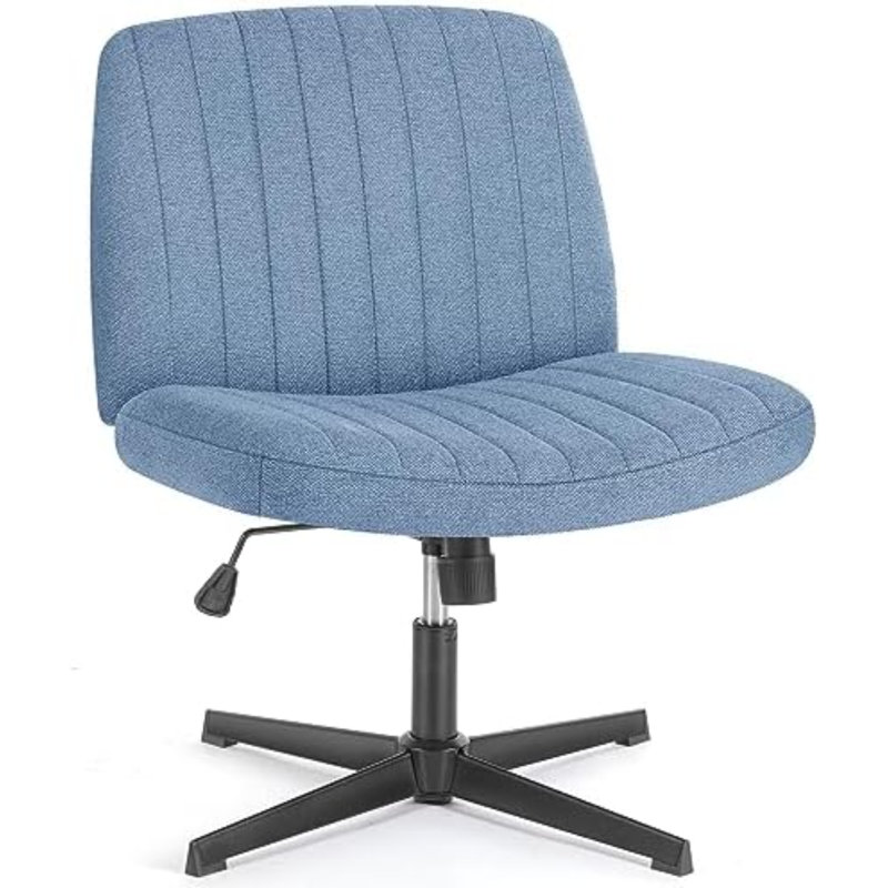 Chaises à pieds croisés sans accoudoirs Criss, Bleu