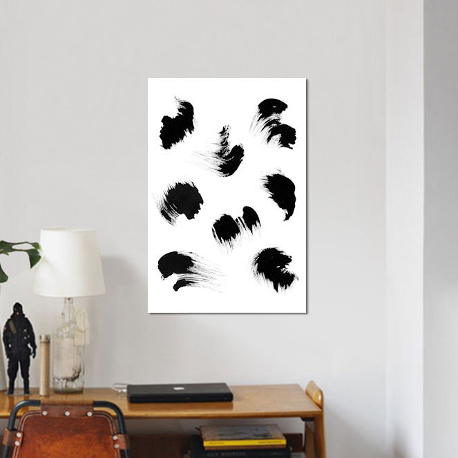 « brush », reproduction d’art sur toile, H 60 po x l 40po x P 1,5 po