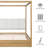 4 Pieces Bedroom Furniture Set, Queen Size Solid Wood Canopy Bed, 6-Drawer Dresser And 2 Nightstands-1248472424