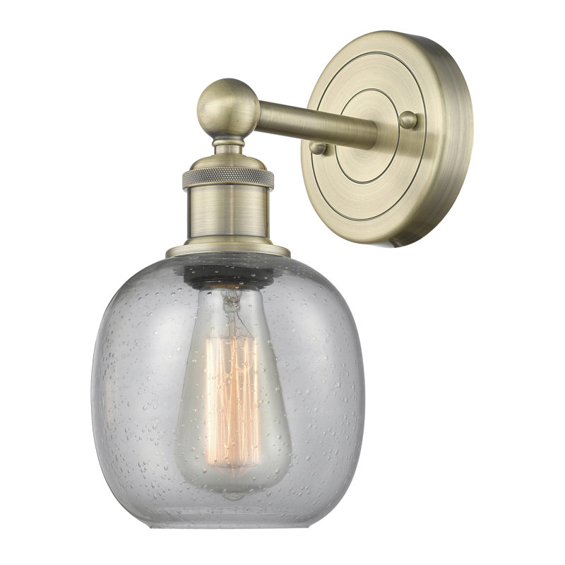Cheraw Armed Sconce, Seedy, Antique Brass