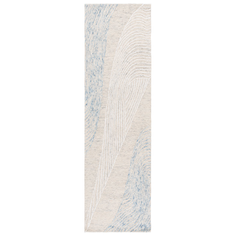 Tapis en laine touffeté à la main Pine, Tapis de couloir 2 pi 3 po x 8 pi