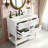 36" Solid Wood Bathroom Vanity with Ceramic Sink - 4 Drawers, ?Easy Assembly-825687465