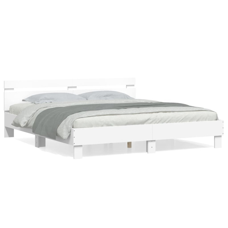Nylene Bed, White, Super King ( 180 x 200 cm)