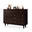Armoire d'appoint en bois massif noyer foncé-133448096