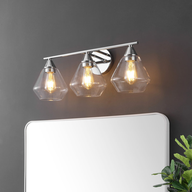 Flush Mounted Sconce, Chrome/Clear