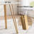 Malhar Marble Dining Table, Modern Rectangle 55" Dining Room Table with Gold Hairpin Legs-536944599