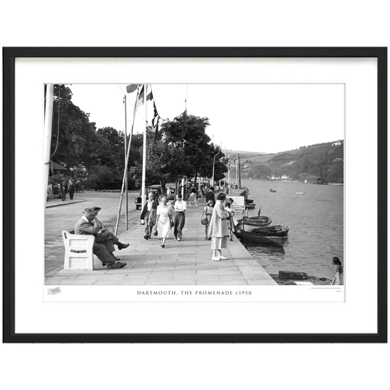 Dartmouth, The Promenade C1950 - Single Picture Frame Print, 28cm H x 36cm W x 2.3cm D