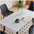 Large Rectangular Table with Strong Metal Base Modern Stone Dining Table For Kitchen 1.4M