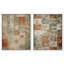 «Ghostly Damask Duo», ensemble de reproductions d'art encadrées par Art Remedy, cadre argenté, 36 x 45-461447524-461447549
