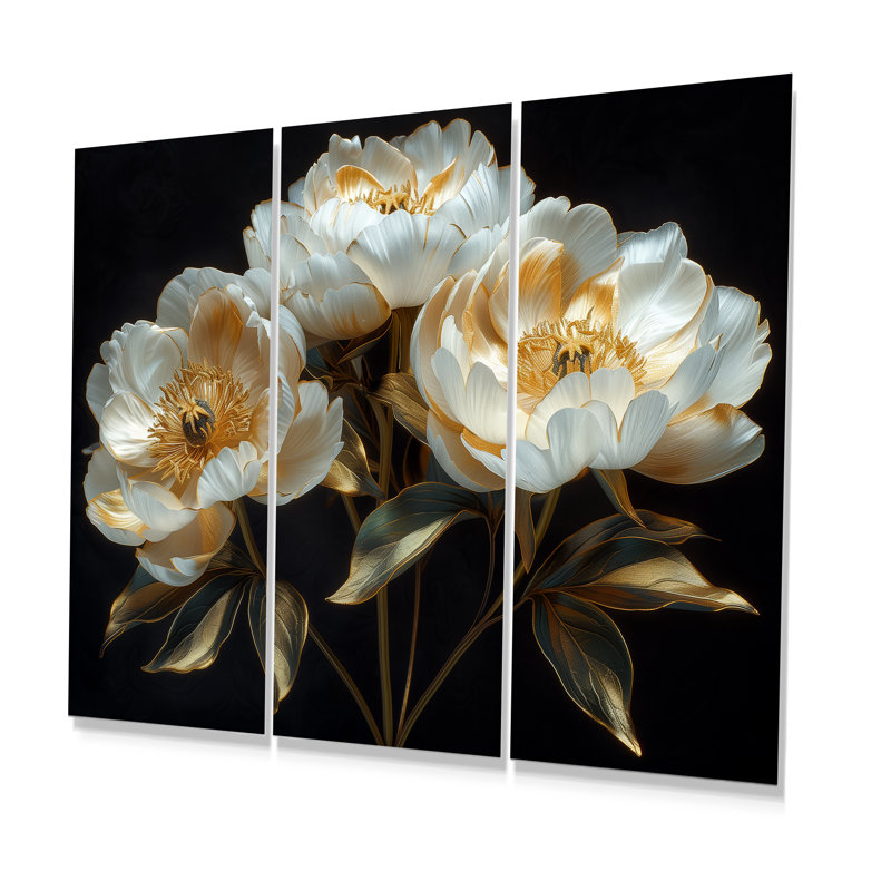 Ensemble de salon Gatton - pivoines, Métal, H 28 po x l 36 po x P 1 po