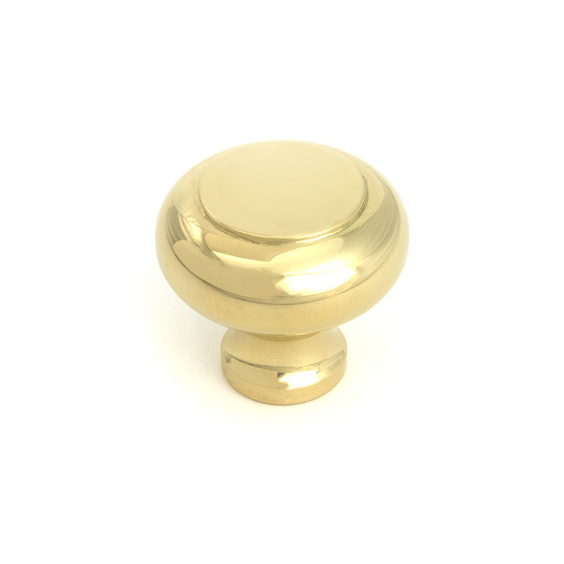Regency Cabinet Knob, Polished Brass, 1.57" Knob Diameter
