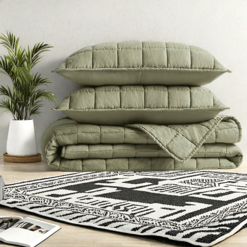 Premium Linen King Bedding Sets, Garment Washed Modern Home Comfort