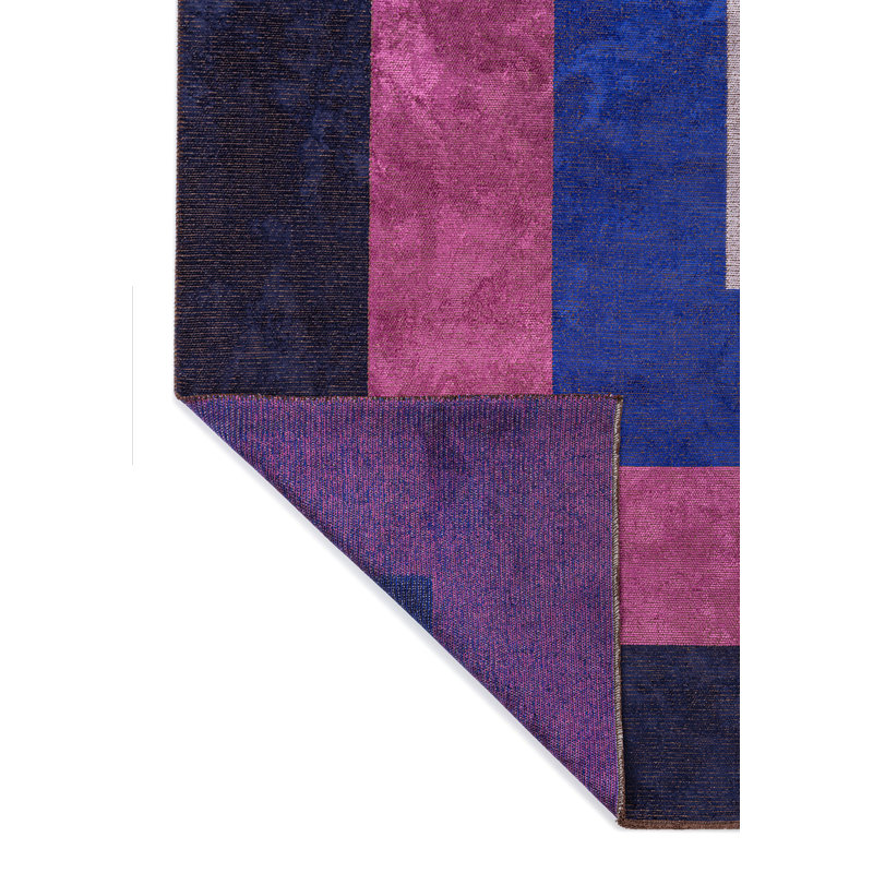Serife Geometric Hand Loom Indoor / Outdoor Area Rug, Rectangle 5'3" x 7'6"