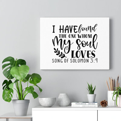 «My Soul Loves Song of Solomon 3: 4», impression murale verset de la Bible prêt à être accroché
