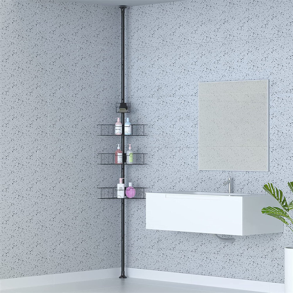 Doric Tension Pole Shower Caddy Rebrilliant