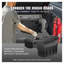 Coffre de rangement verrouillable pour benne de pick-up, 25 litres (6,6 gal), en ABS, avec cadenas à combinaison, étanche, fixation latérale, côté passager, pour Ford F-150 (2015-2021), noir.
