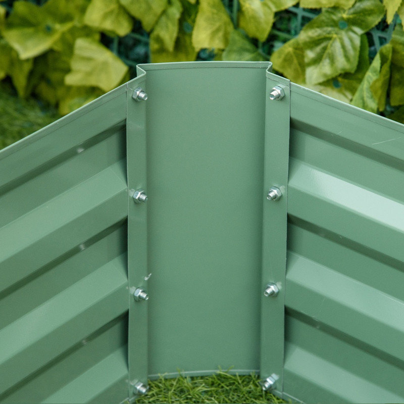 Ceclia Planter Box, 30cm H x 100cm W x 100cm D, Green